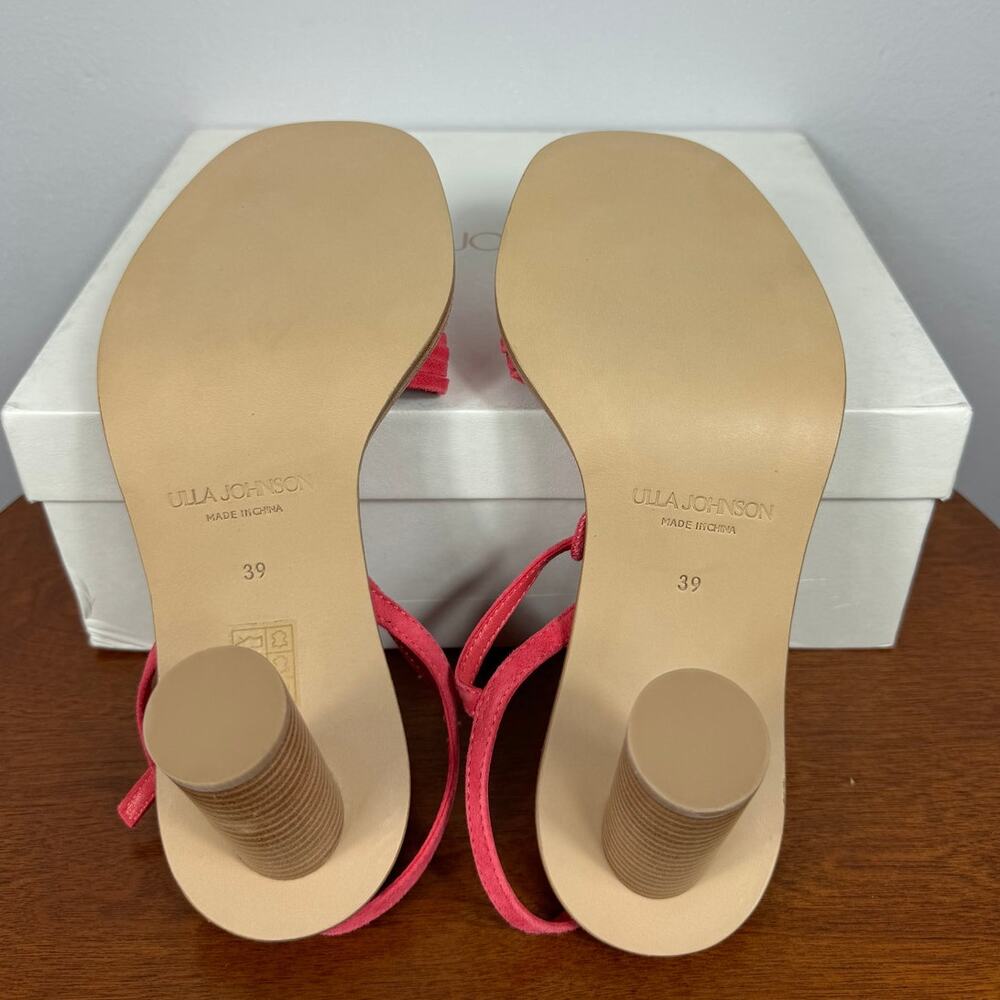 New Ulla Johnson Penina Suede Macrame Braided High Heel in Orchid Women's Size 9 - Picture 9 of 10